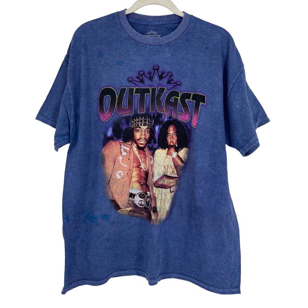 Official Merch Outkast T-Shirt Blue Acid Wash Size XL‎ NWOT